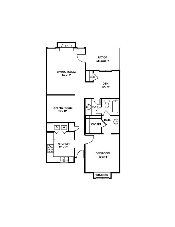 1 Bed • 1 Bath 127 floor plan
